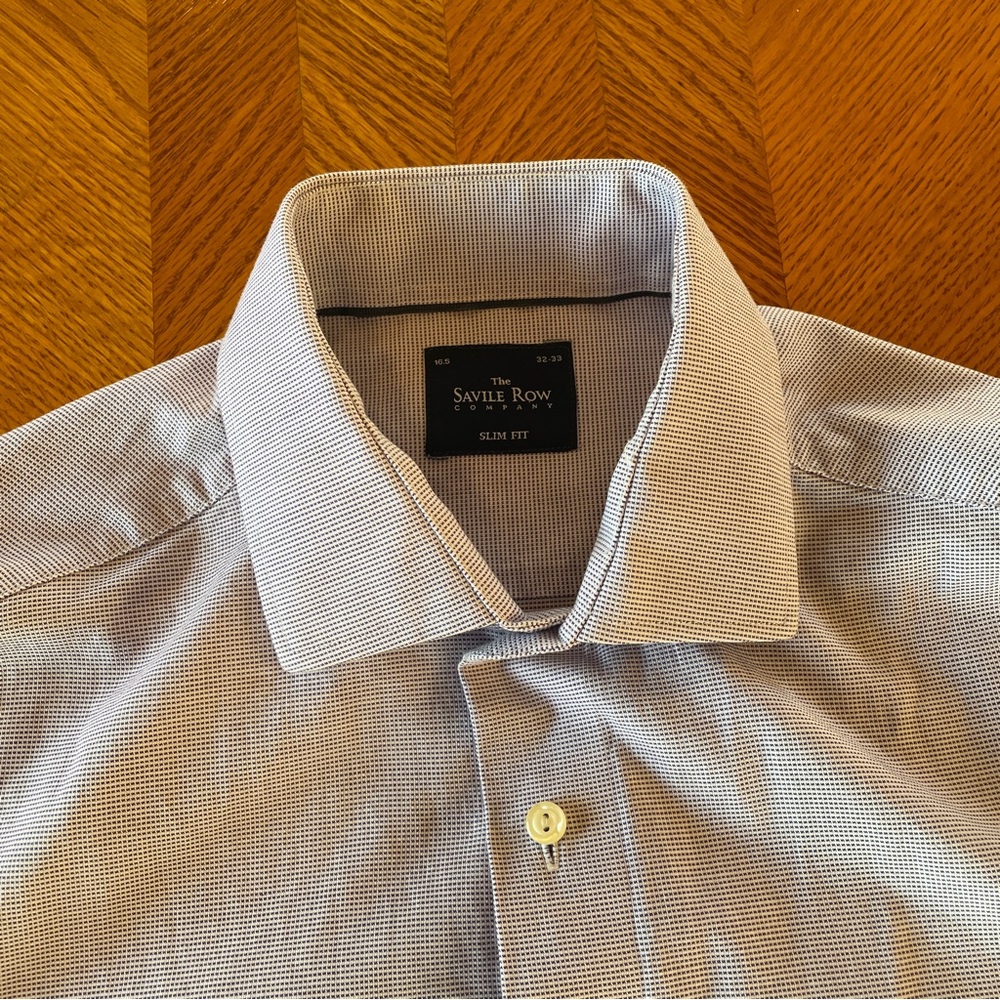 Savile Row Men's Purple/Lavender & white Shirt